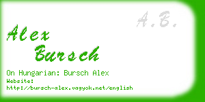 alex bursch business card